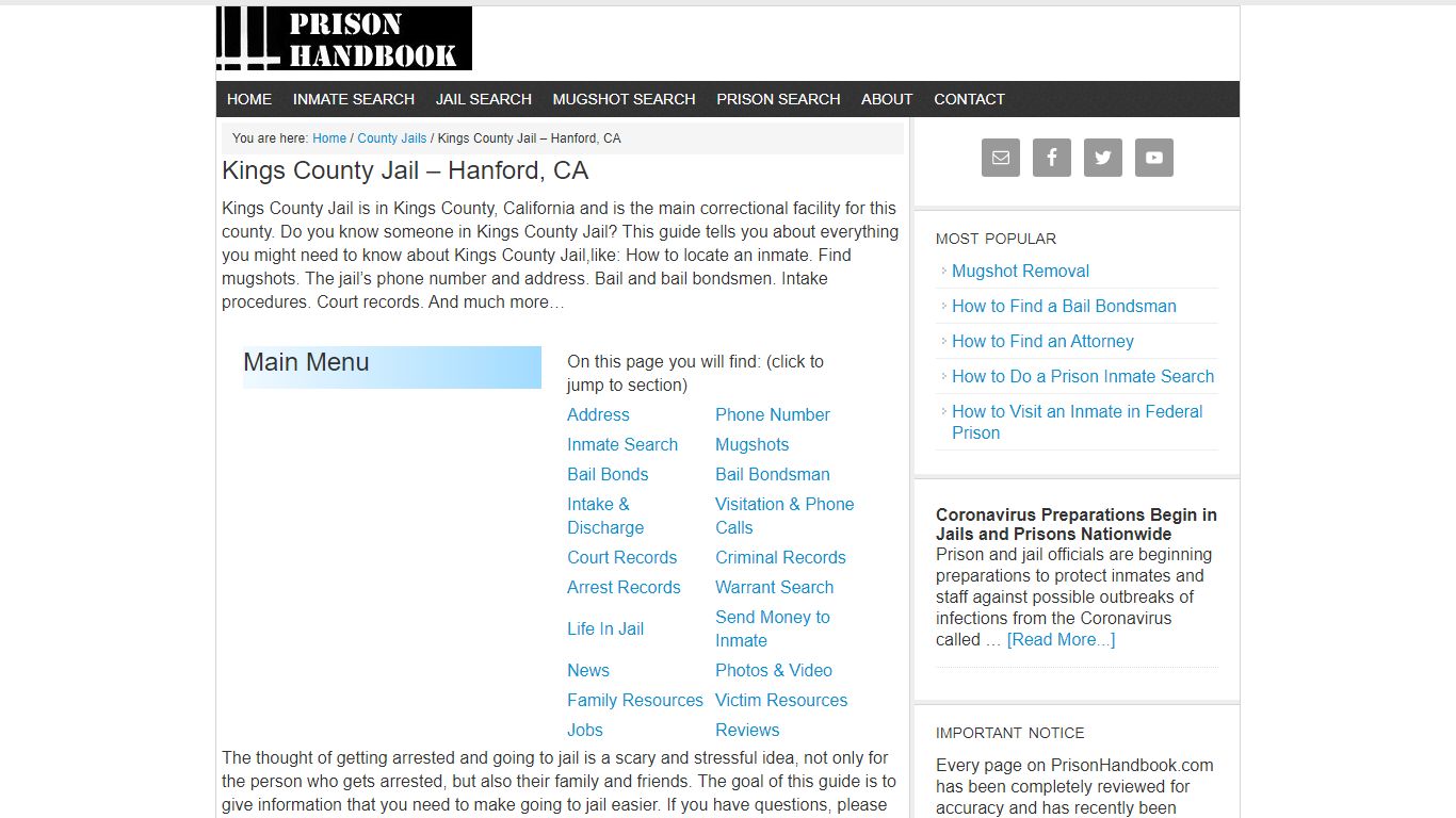 Kings County Jail – Hanford, CA